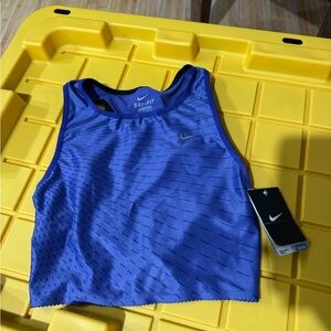 Nike Dri-FIT Racerback Tank in Blue